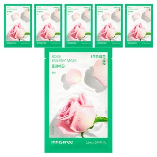 INNISFREE 我的真萃能量面膜 玫瑰款, 1入, 6片