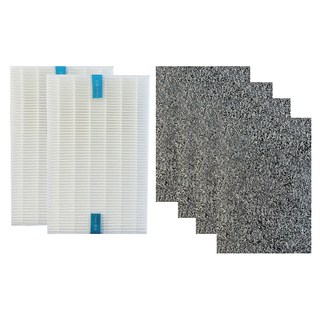 Opure 臻淨 HEPA抗菌濾網2入+沸石活性碳濾網4入組 (適用Honeywell HPA200APTW/5250WTW), HPA200C + HPA200BCZ, 1組