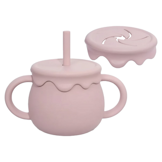 矽膠兩用維尼蜂蜜水杯 - 紅蓋淺粉杯, 1個, 250ml