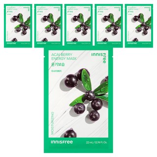 INNISFREE 我的真萃能量面膜 巴西莓款, 1入, 6片