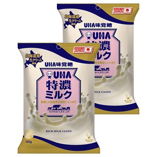 UHA 味覺糖 特濃牛奶糖, 103g, 2袋