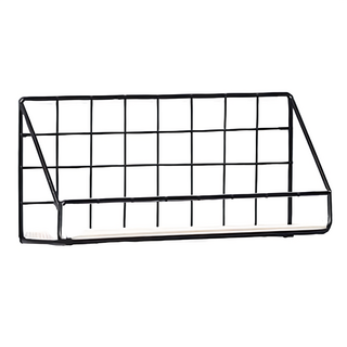 小麥購物 工業風牆面置物架 C160 358g, 黑色, 1層, 1個