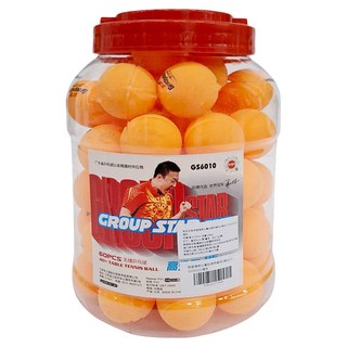 群星 比賽訓練用桌球 高分子PVC材質 直徑4cm, 橘色, 60顆, 1桶