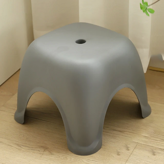 加厚四腳可疊加收納椅凳大款 PP材質 耐磨耐用 防水易潔 防滑椅腳, 時尚灰, 1個