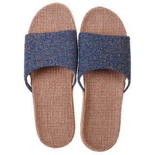 Point W 簡約亞麻藤編 EVA材質拖鞋, XXXL(275~280mm), 海軍藍色, 1雙