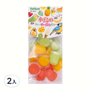pet best派伊梅三味鳥用優格果凍 多種口味選擇 營養豐富 增強免疫力, 紅蘋果+哈密瓜+芒果, 2包