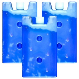 保冷冰磚，Set 3件，每個331g，400ml，藍色, 1個