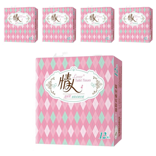 情人 超細柔抽取式衛生紙, 12包, 5袋