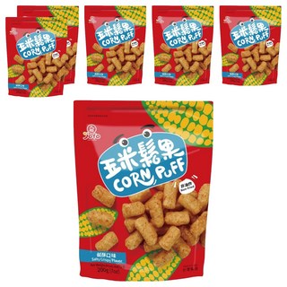 九福 玉米鬆果 鹹酥口味200g*6包,非油炸酥脆口感,獨立包裝方便分享, 200g