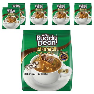 Buddy Dean 巴迪 三合一咖啡 雙倍特濃 Extra Turbo 3 in 1 添加維生素A C E B2, 18g, 25包, 6袋