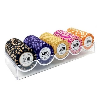 國際規格撲克籌碼 100p + 收納盒, 1組, 顏色隨機