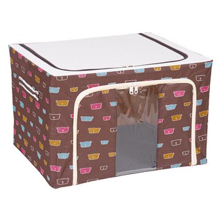 衣物收納箱 100L, 咖啡小熊 棕色 + 白色, 1個