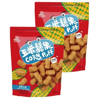 九福 玉米鬆果 鹹酥口味 台灣人氣零食, 200g*2包