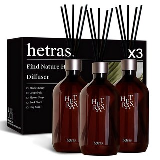 헤트라스 프리미엄 대용량 디퓨저, 플라워샵, 500ml, 3개
