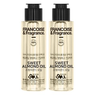 FRANCOISE&Fragrance. 甜杏仁油, 100ml, 2個