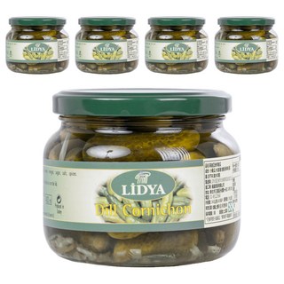 LIDYA 莉迪亞 迷你酸瓜 蒔蘿醋漬黃瓜, 400ml, 5罐