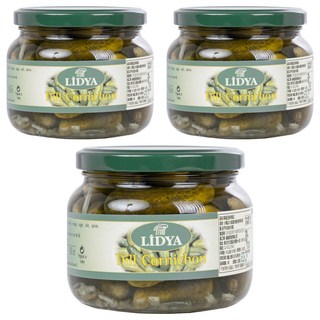 LIDYA 莉迪亞 迷你酸瓜 蒔蘿醋漬黃瓜, 400ml, 3罐