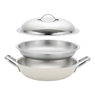 Edelkochen 經典系列 28cm 三層不鏽鋼雙耳蒸鍋 附蒸盤, 1個
