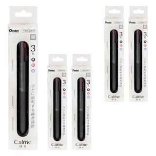 Pentel 飛龍文具 ENERGEL 三色筆 XBLC35C 5支, 黑色 + 紅色 + 藍色, 1盒