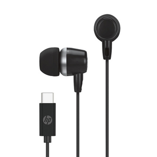 hp 惠普 DHE-7000C Type-C有線耳機, 10mm喇叭, 全指向麥克風, 黑色