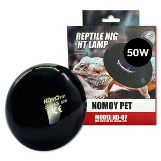 NOMOY PET 爬蟲類 ND-07 夜光加熱燈 50W, 1個, 混合顏色