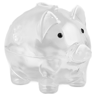 命運好好玩 湯鎮瑋 諸事大吉錢母撲滿 8110677, 透明色, 1個