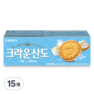 크라운산도 크림, 61g, 15개