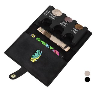 AFECTO 日本硬幣夾雙層PU零錢包 W037-1