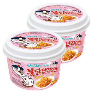 불닭 납작당면 까르보 164.5g, 2개