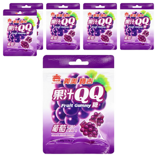 義美 寶吉果汁QQ糖 葡萄, 50g, 6包
