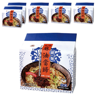 承昌食品 麻油當歸細麵 純素, 無人工添加物 無添加防腐劑、味精 蒸煮乾燥不經油炸,快煮3分鐘, 800g, 6袋