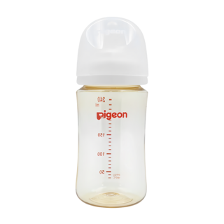 pigeon 貝親 WN3母乳實感PPSU奶瓶 M, 純淨白, 240ml, 1個