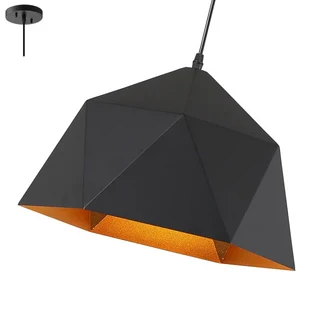 Honey Comb 北歐風鑽石餐廳吊燈 簡約時尚 黑色金色搭配 餐廳客廳適用, 1入