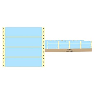 華麗牌 電腦列印標籤 單排 WL-5017B 36 x 140mm 藍色, 600張, 1盒