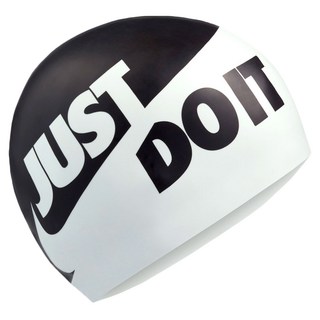 NIKE 耐吉 SHIFT 成人矽膠泳帽 NESS9164, 黑白色, 1個