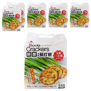 Chiao-E 巧益 鮮蔥薄脆蘇打餅 16包, 224g, 6袋