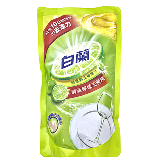 白蘭 清新檸檬洗碗精 補充包, 800g, 1包