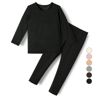 유니프랜드 아동용 피치웜 기모9부 발열 상의 + 하의 세트