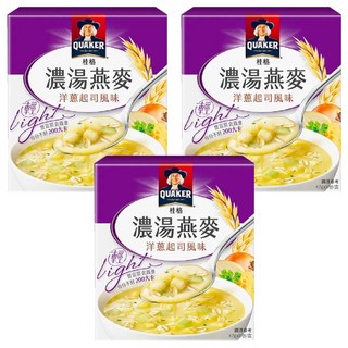 QUAKER 桂格 濃湯燕麥 洋蔥起司風味 5包入, 235g, 3盒