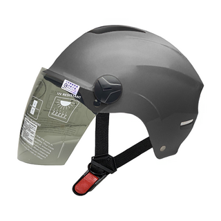 EVO 半罩式雪帽款安全帽 附長鏡片, 水泥灰