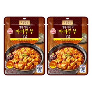 오뚜기 오늘밥상 정통 사천식 마파두부 양념, 2개, 130g