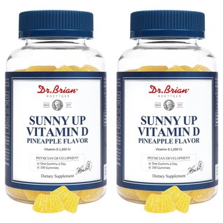 닥터브라이언 써니업 비타민D 파인애플 플레이버, 100정, 2개