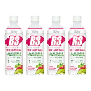 Glory Nutria 維維樂 R3活力平衡飲品PLUS 草莓奇異果口味 添加葡聚醣900 低滲透壓補充水分電解質, 500ml, 4瓶
