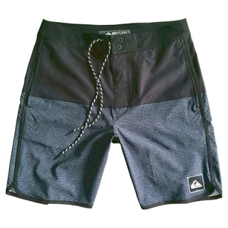 愛北鼻 成人男沙灘褲，速乾透氣，時尚幾何圖案設計，海灘水上活動必備, 1入, 黑色, 38碼