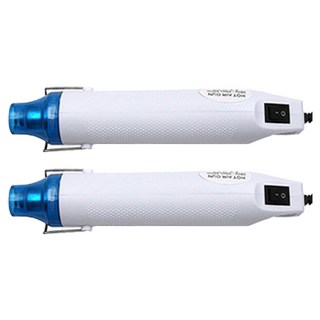 JIGONG 手持迷你熱風槍, 塑膠+不鏽鋼材質, 雙側進風, 安全插頭, 防燙設計, 黑/白色可選, 2個