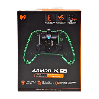 BIGBIG WON 墨將 戰甲X Pro 遊戲手柄, 4個可重映射按鈕, 3組記憶設定, 1300mAh鋰電池, Armox Pro B, 黑色, 1盒