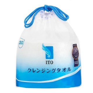 ITO 日本伊藤 捲筒式洗臉巾, 植物纖維材質 親膚柔軟 3D立體潔淨 柔韌耐用, White, 1包
