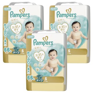 Pampers 幫寶適 日本境內版 黏貼型尿布 4~8kg, S, 198片