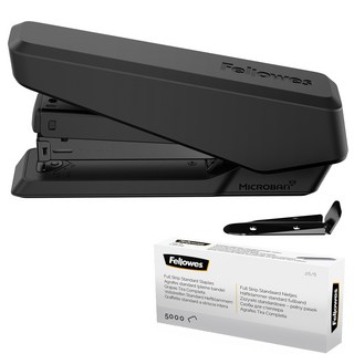 Fellows Easy Press 訂書機 FULL LX850 + 墊片 5000p 套裝, 1套, 黑色