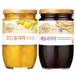 복음자리 배를 넣어 부드러운 유자차 480g + 배도라지차 470g, 1세트
